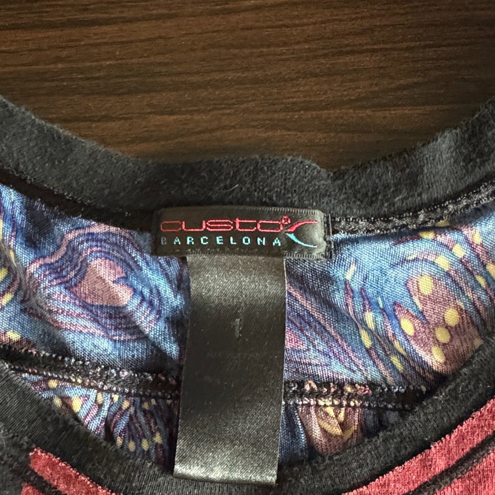 Custo Barcelona Girls' Graphic Tank Top in Black, Red & Cream - Picture 2 of 5